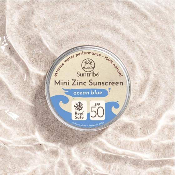 Suntribe Přírodní zinkový opalovací krém SPF 50 mořská modrá 15 g
