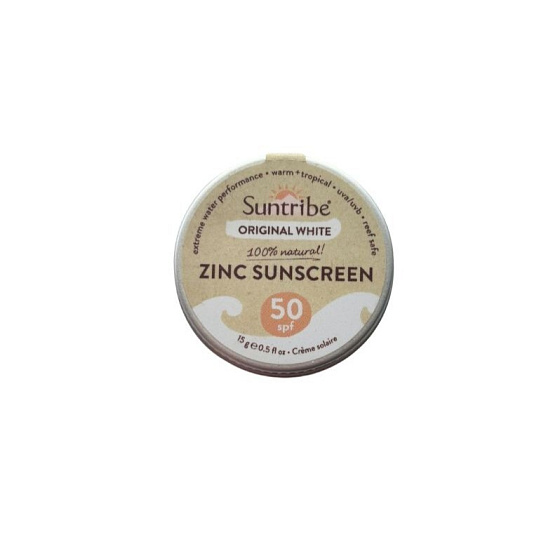 Suntribe Přírodní zinkový opalovací krém SPF 50 Bílá 15 g